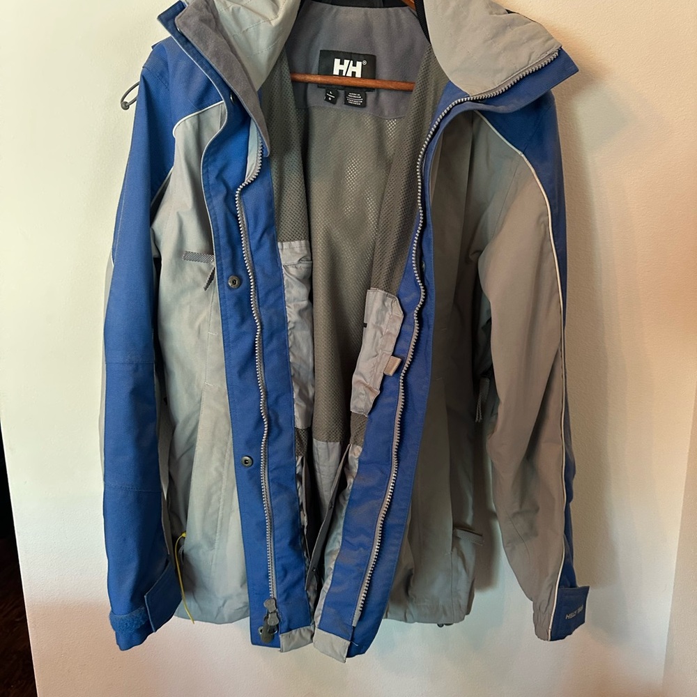 Helly Hansen Women's Blue and Gray Ski Jacket